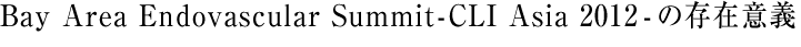 Bay Area Endovascular Summit -CLI Asia 2012-の存在意義